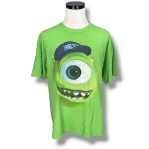 Disney Pixar Monsters University Mike Wazowski T-Shirt Mens Large XL Green Promo